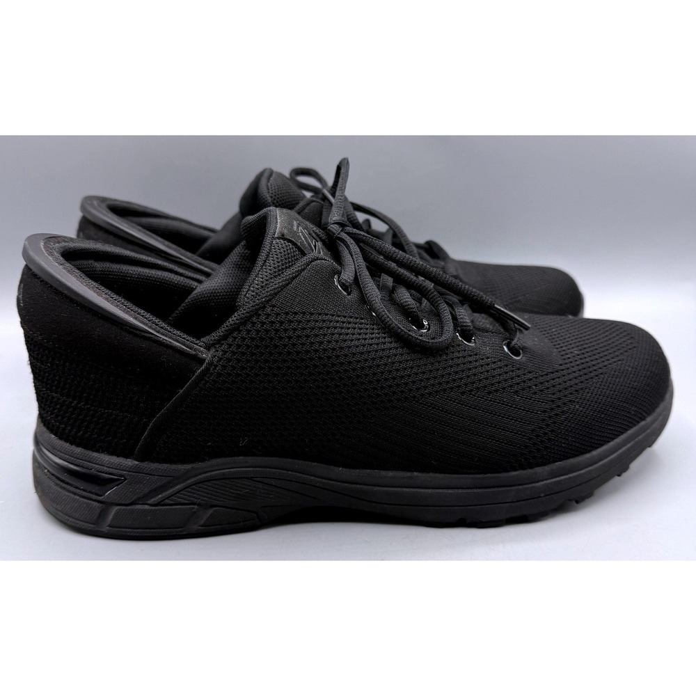 Zeba Mens Hands Free Shoes Black Mesh Lace Up Sneakers Sz 10.5 Collapsible Heel